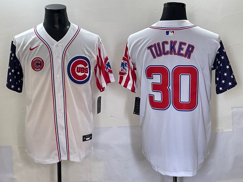 Men 2025 Chicago Cubs #30 Tucker White a generation of national flags Joint Name Nike MLB Jersey style 6